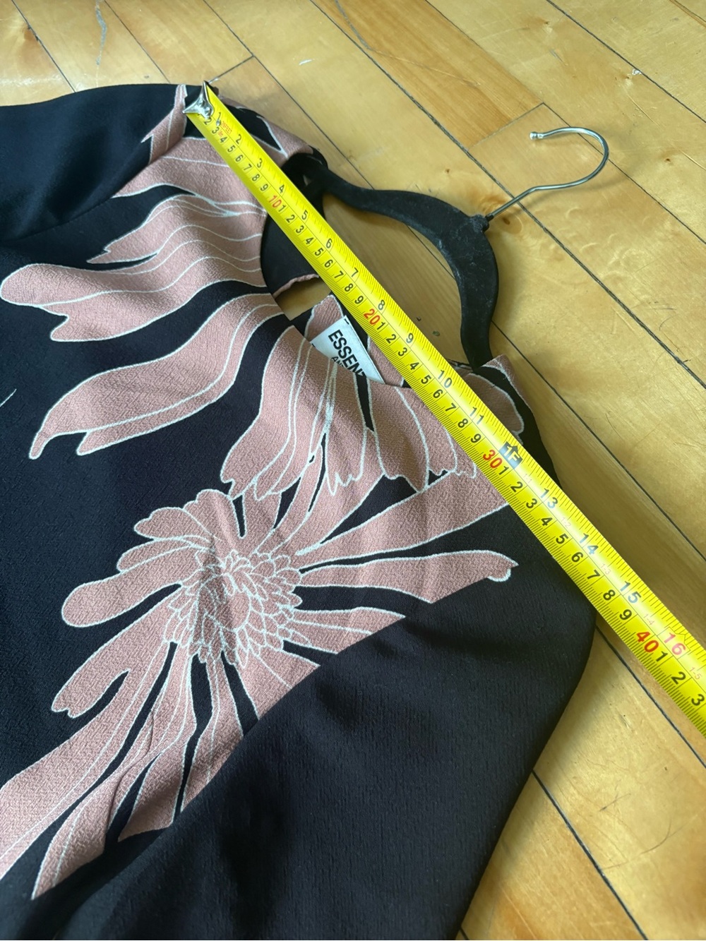Essentiel Antwerp Sz S (36) Black Floral Tiered Tropical Short Dress - Picture 10 of 13